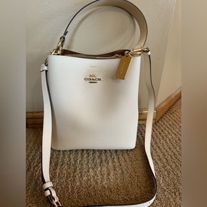Coach Leather Town Bucket Bag (style 91122) - Chalk (white)